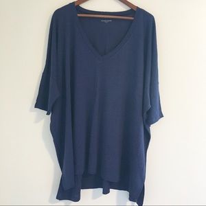 EILEEN FISHER 100% Linen V-Neck Oversized Top